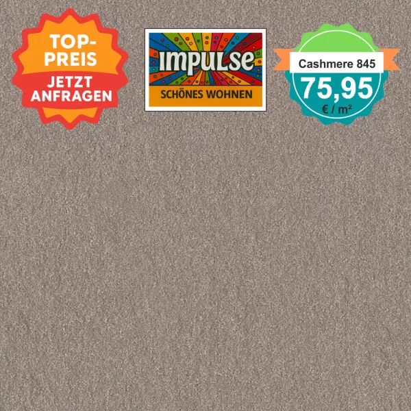 Girloon Cashmere 845 – strukturierter Velours-Teppichboden in 400 cm Breite